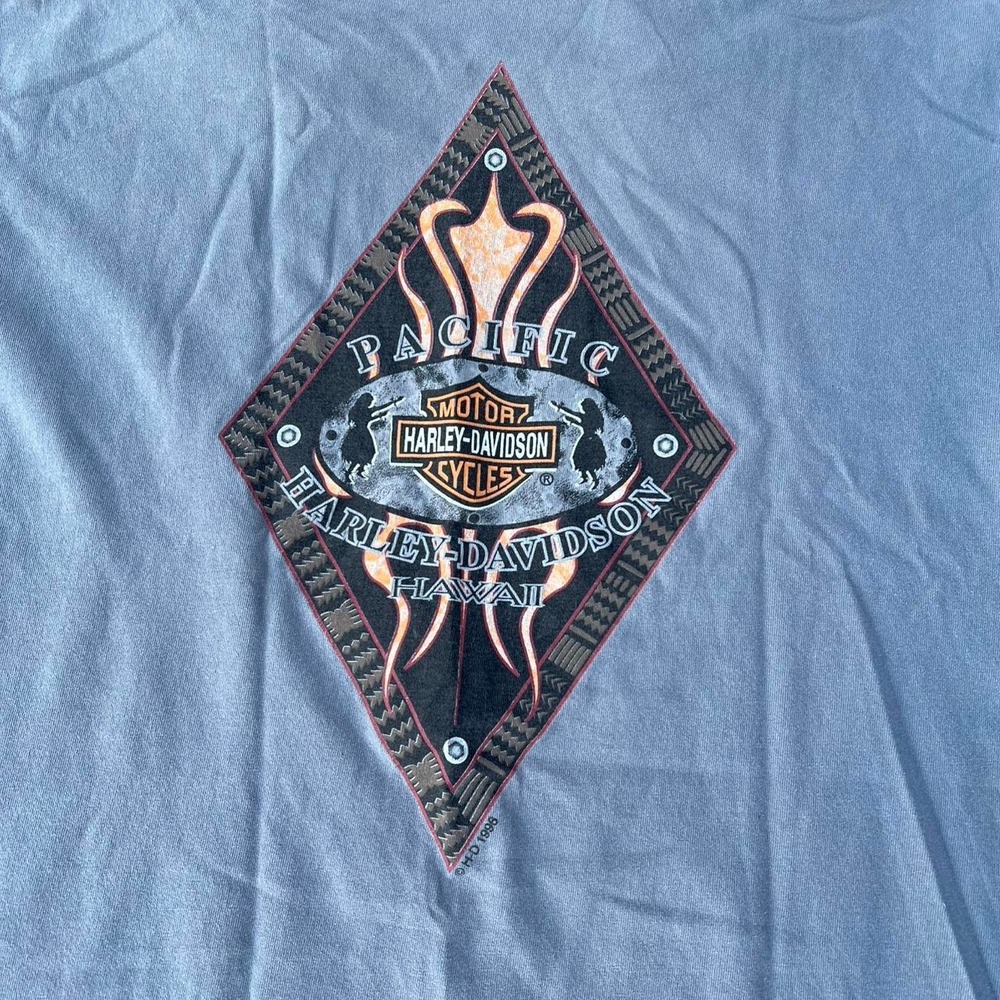 1990s Harley Davidson Graphic AOP shirt size L